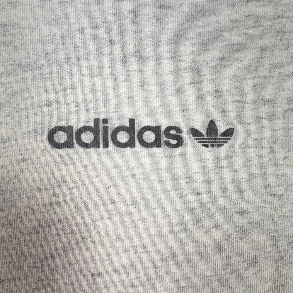 Adidas Originals Men's M Gray Short Sleeve Sweatshirt Kangaroo Pocket Trefoil